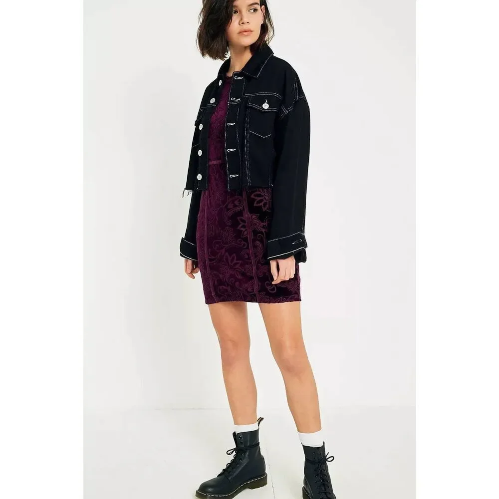 Free People Burnout Babe Velvet Bodycon Mini Dress